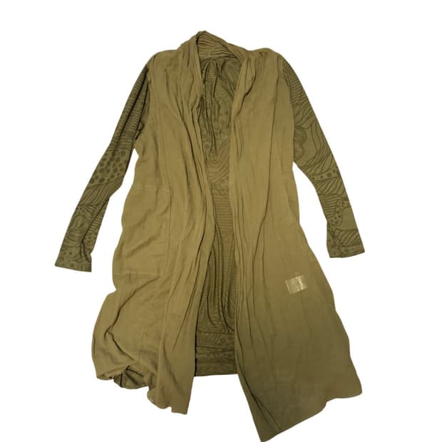 Vintage khaki long cardigan