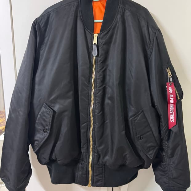 알파인더스트리 ma-1 블랙 XL