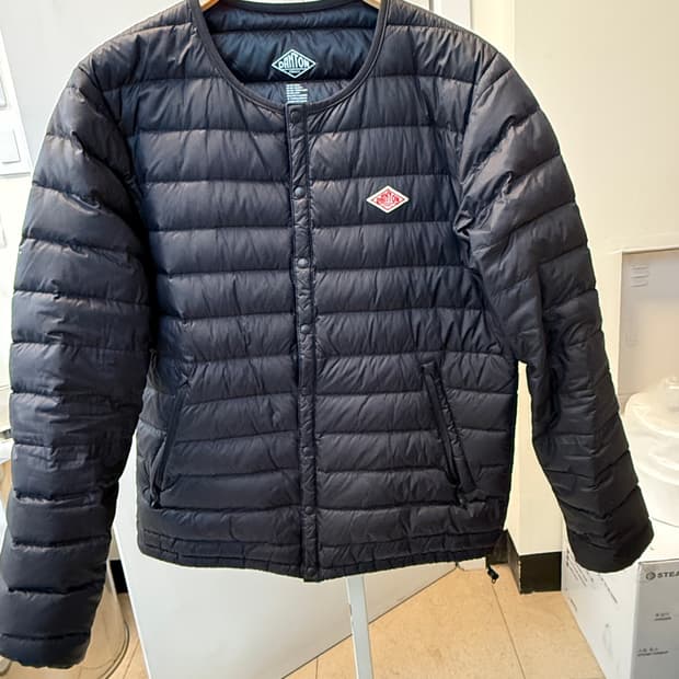 단톤 이너 다운 크루넥 경량패딩 자켓 42 블랙