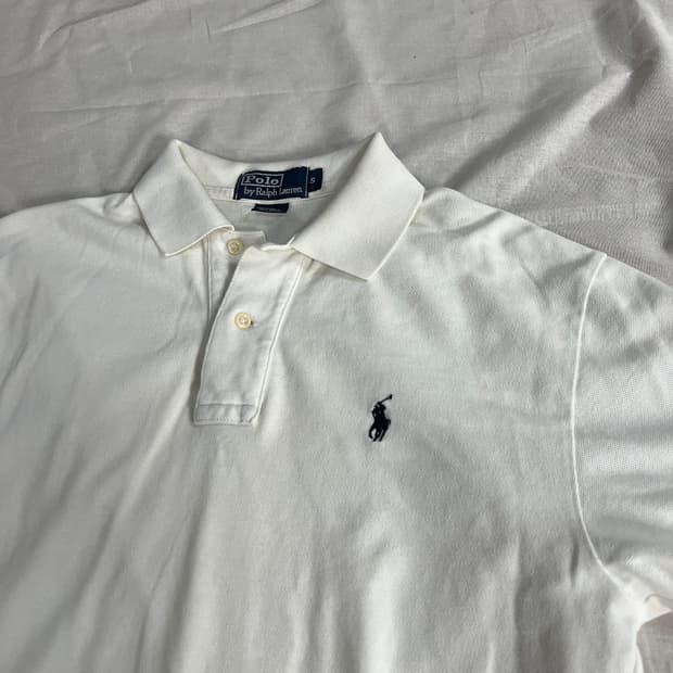폴로 랄프로렌 반팔 카라티 화이트 S 정품