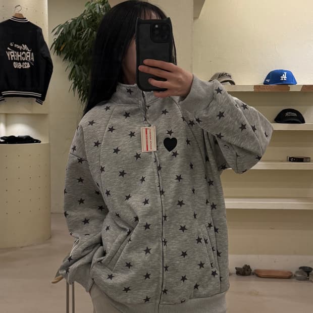 Y2K 빈티지 디테일 스웻 기모 트랙탑 자켓 U117