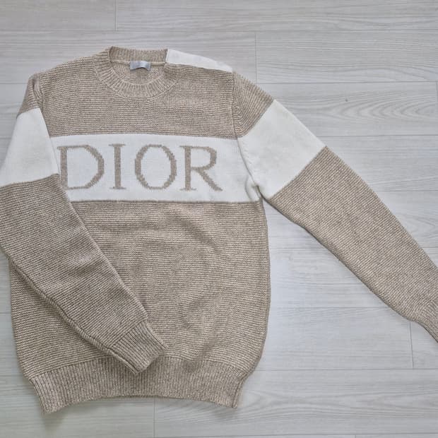 (정품) 디올 시그니처 로고 울 캐시미어 스웨터 M