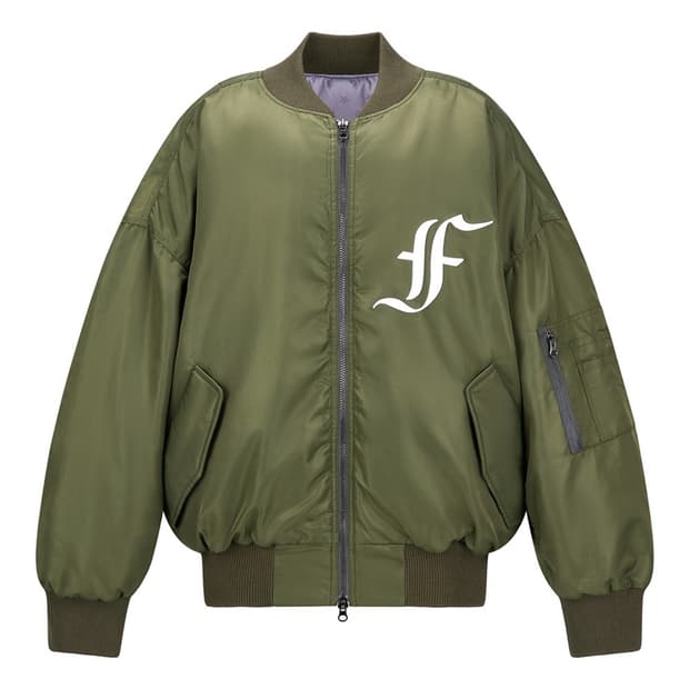 샵페어리 patch bomber padded jacket