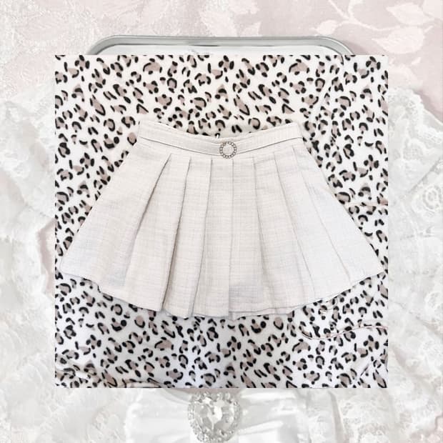 히메갸루 트위드 큐빅 큐롯 스커트🪽