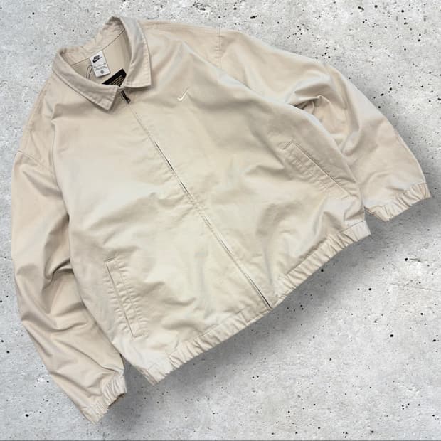 [2XL] 나이키 베이지색 해링턴 코튼 자켓 C199