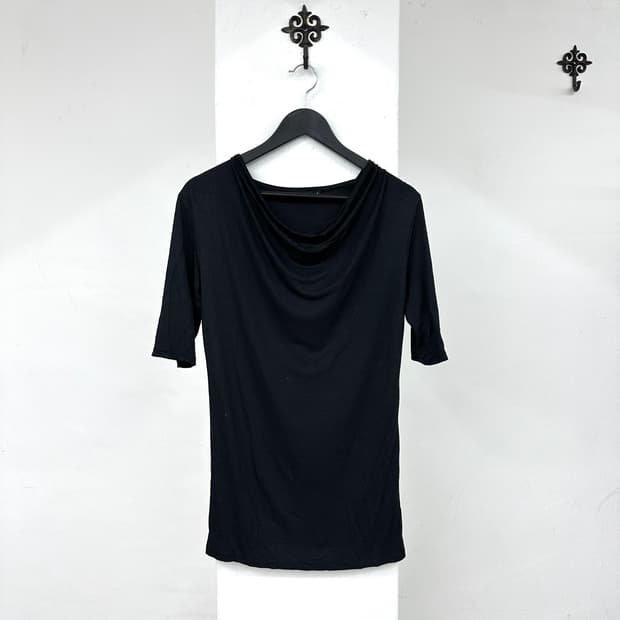 Fuga stripe drape short sleeve