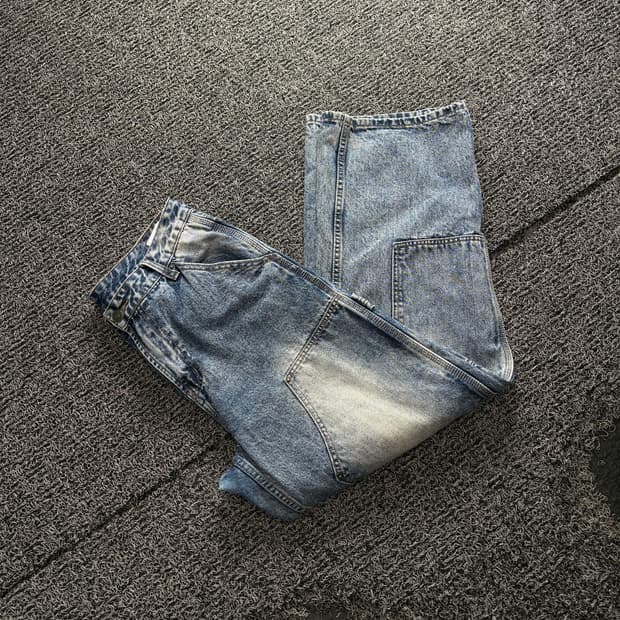 빈티지 아카이브 더블니 카펜터 와이드핏 데님팬츠 5168