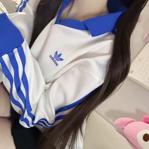 아디다스 삼선 사틴 롱슬리브 티셔츠 클라우드 화이트 s