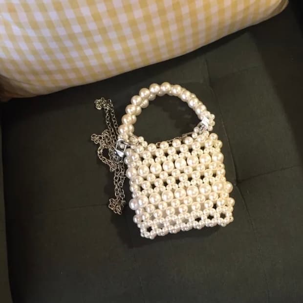 하우유 비즈 미니 크로스백