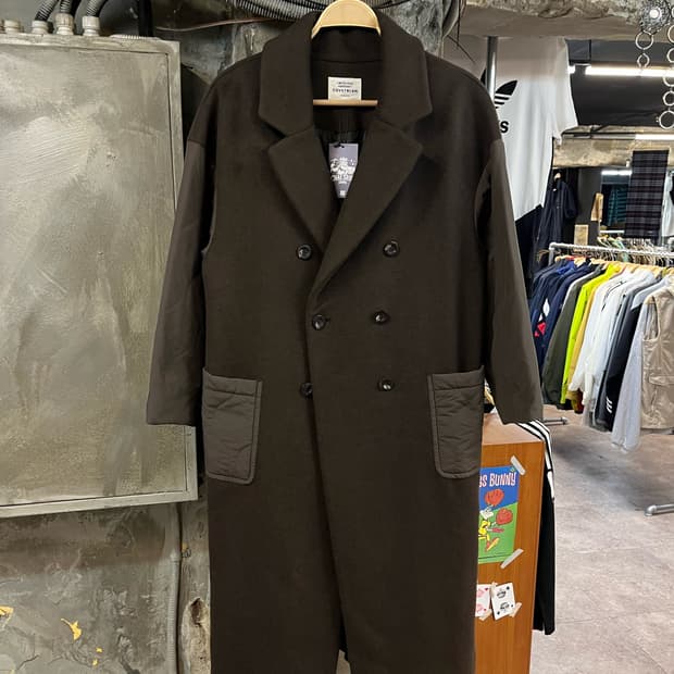 코벳블랑 퀄팅 배색 코트 브라운 S #csz2497