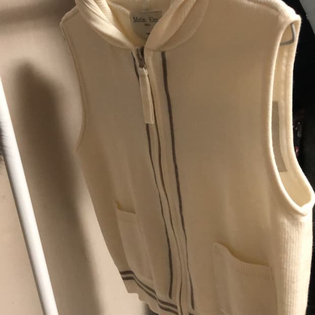 마뗑킴 니트 후드 조끼 집업