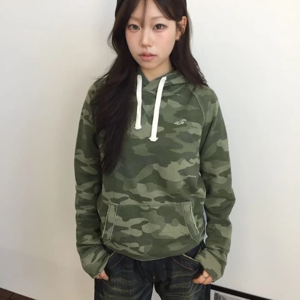 Hollister Camo Pullover Hoodie