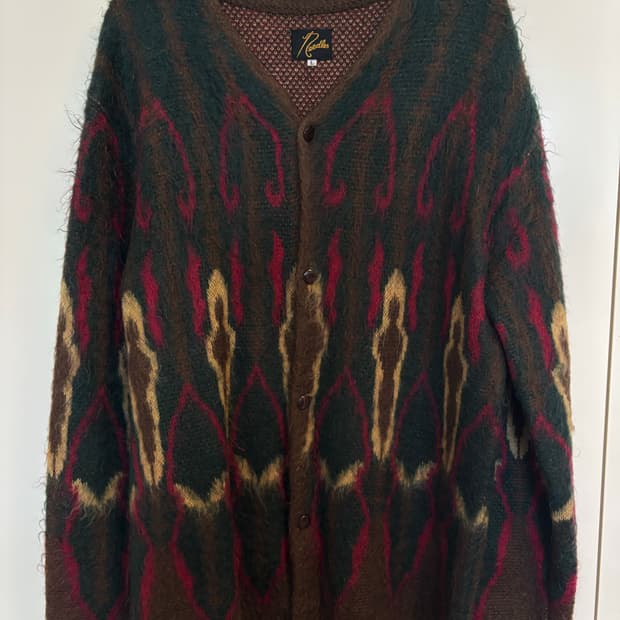 니들스 사이키델릭 모헤어 가디건 L