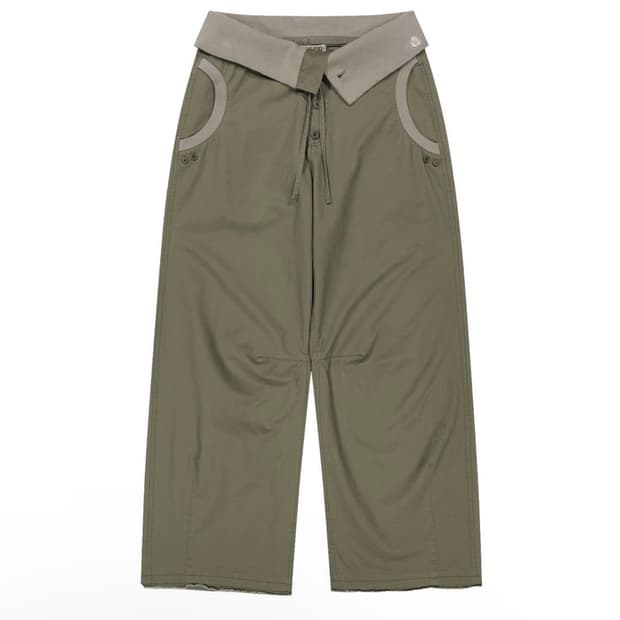 (1 구해요) 색상무관 코이세이오 플로우 팬츠 카키, 네이비