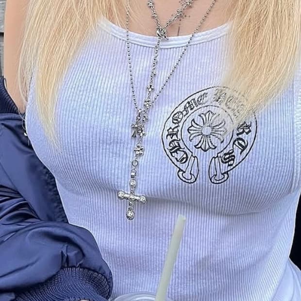 크롬하츠 홀스슈 탱트탑 화이트 M