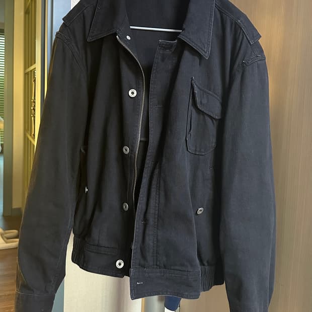 쿠어 데님 자켓 블랙