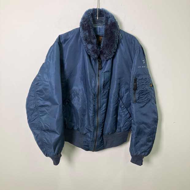 알파인더스트리 블루 B-15C 플라이트 점퍼 L