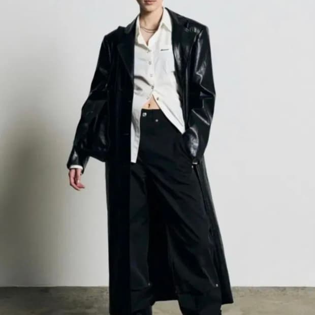 보헤미안서울 보헴서 레더 싱글 롱 코트