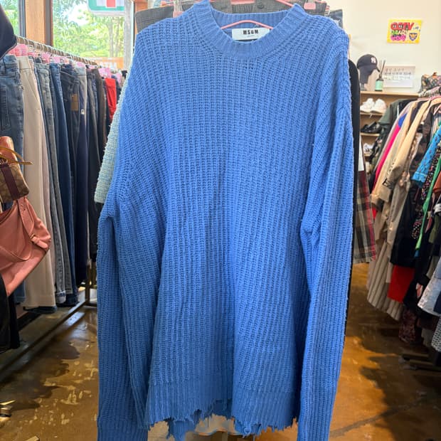 MSGM 블루 니트 