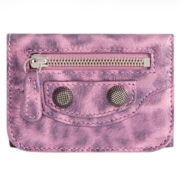 (구해요) 발렌시아가 르카골 지갑 핑크 레오파드