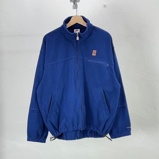 00s 나이키 블루 코트 플리스 풀 집업 자켓