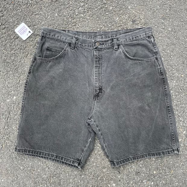 랭글러 블랙 흑청 쇼츠 반바지 p743