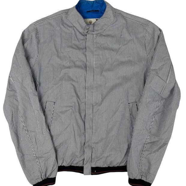 2000s Gucci 블루 스트라이프 라이트 자켓 (M)