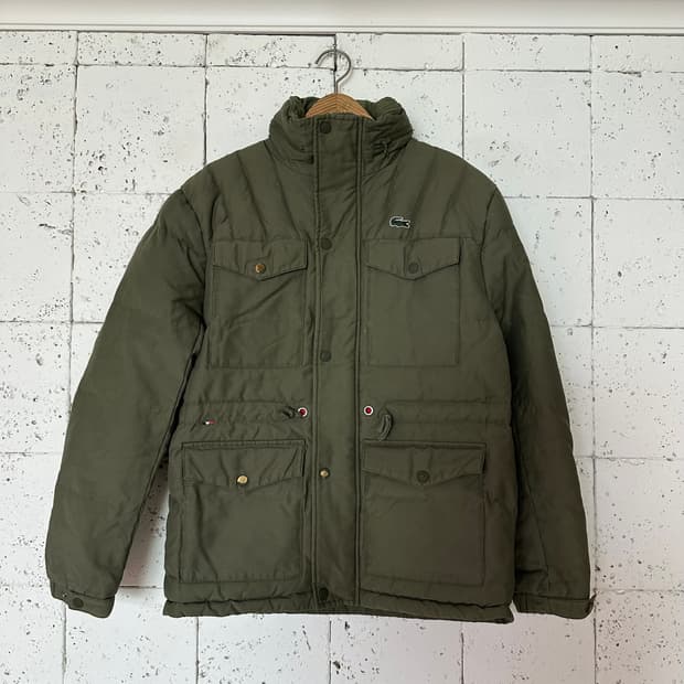 95 라코스테 덕다운 패딩 카키