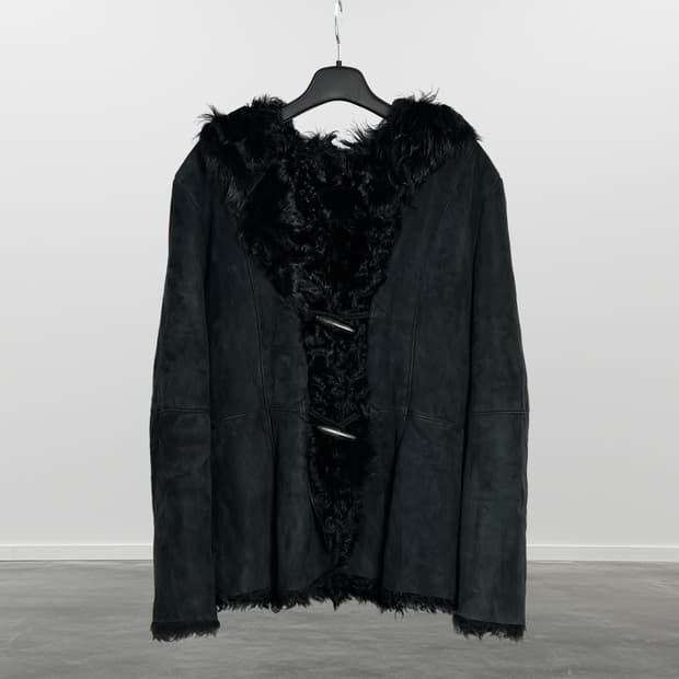 SANRIKA 양가죽 무스탕 후드 자켓