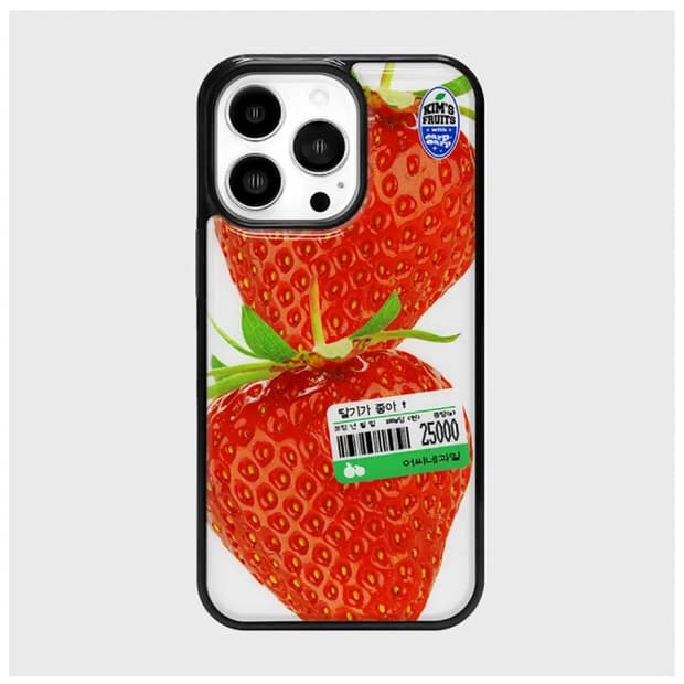 아이폰16  김씨네과일 어프어프 콜라보 딸기 케이스