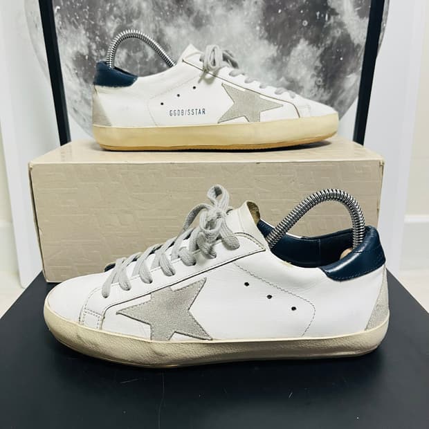 정품 39) 골든구스 네이비탭 스니커즈 250~255