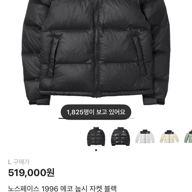 (SS급) 노스페이스 1996 에코 눕시 블랙