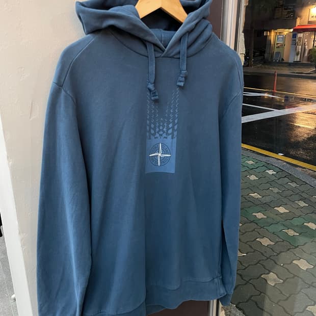 XL/ 스톤아일랜드 나침반로고 후드티