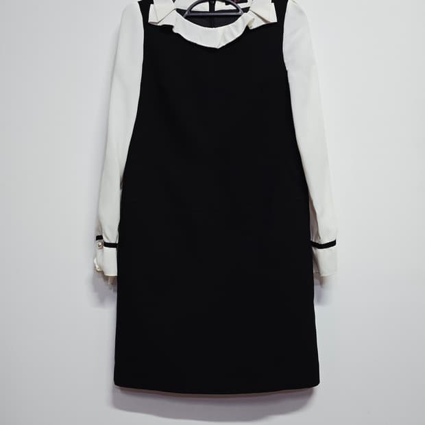 JJ지고트 블랙 앤 화이트 긴팔 원피스85