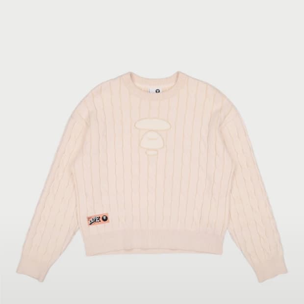 베이프 니트 아이보리 S 판매 bape