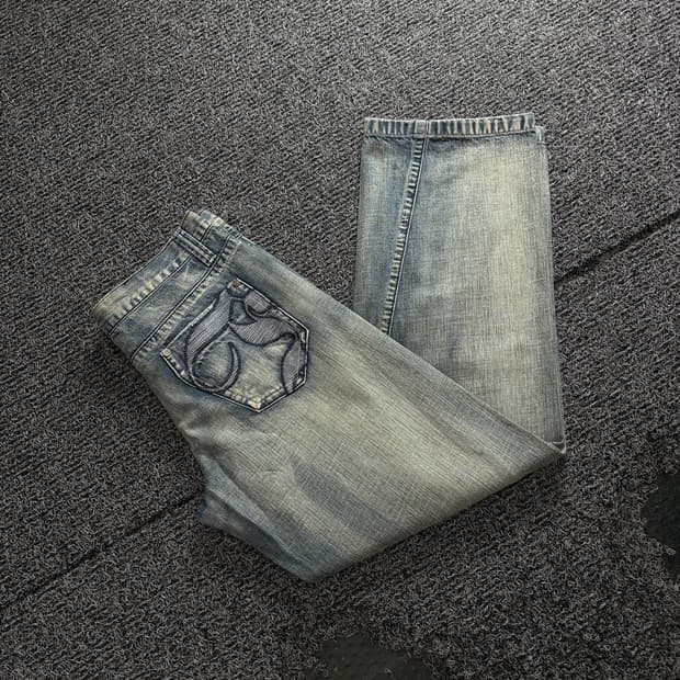 마자플라바 올드스쿨 포켓 와이드핏 데님 팬츠 5075