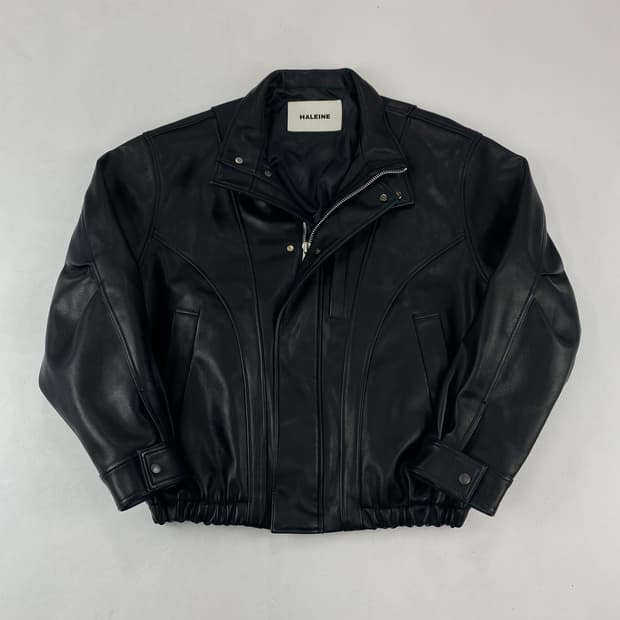 Haleine 알렌느 블랙 A-2 레더 자켓 (103)