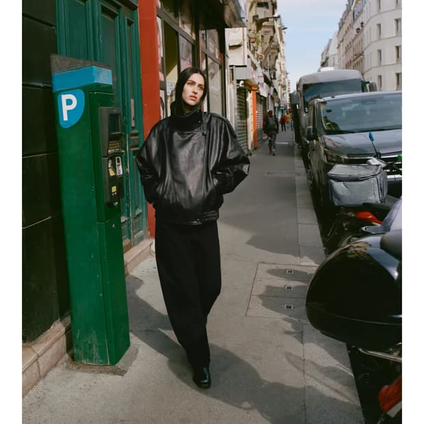 생로랑 스타일 자라 레더 자켓 XL 