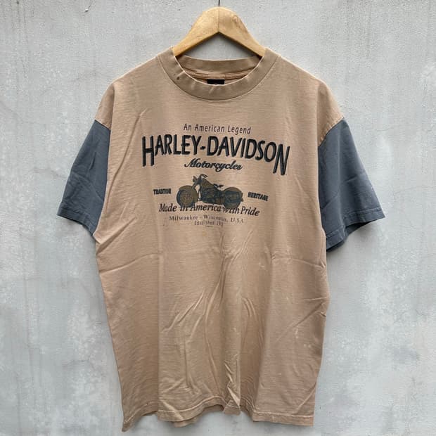 [할리데이비슨] •90s Vintage Twotone T-Shirt