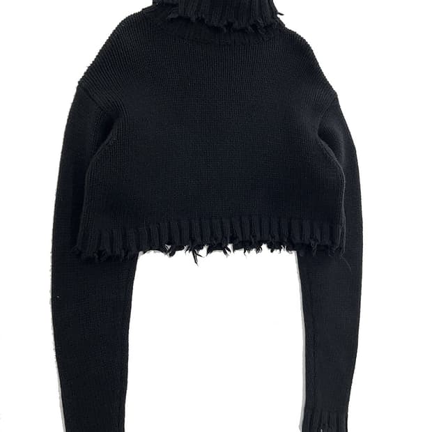 퍼버즈 크롭 니트