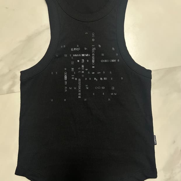 BLURRY TANK TOP, BLACK