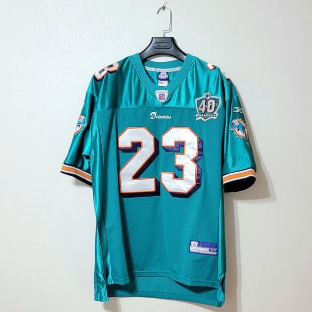 2005s 리복 NFL 마이애미 돌핀스 40주년 럭비져지