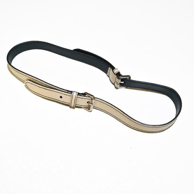Jil sander double buckle belt