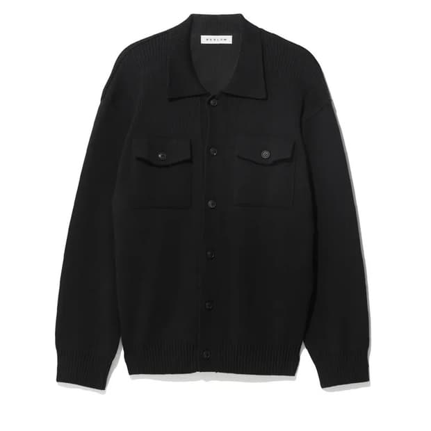 비슬로우 오버사이즈드 니티드 자켓 블랙 L사이즈 새제품