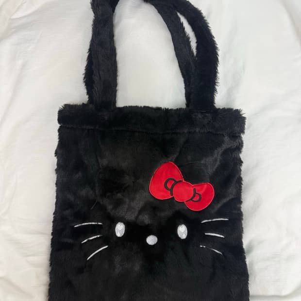 헬로키티 퍼 에코백 숄더백 지뢰계