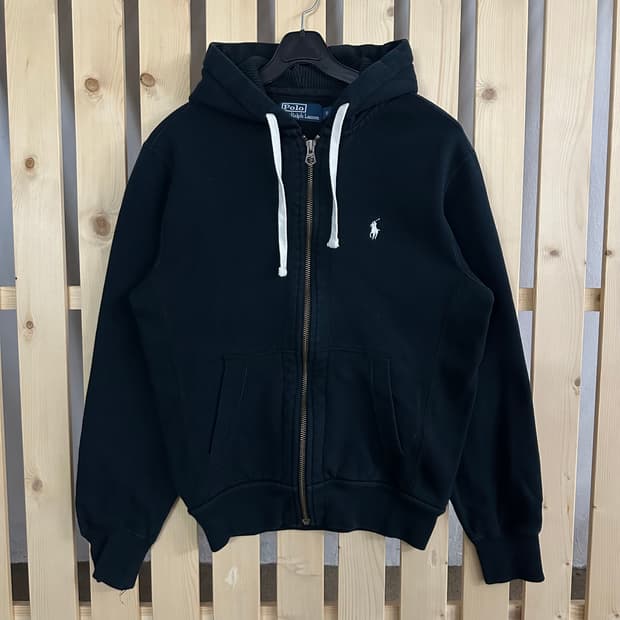 (M) 폴로 랄프로렌 블랙 써멀 후드집업