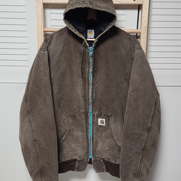 칼하트 j130 구버전 브라운 워크 엑티브 자켓