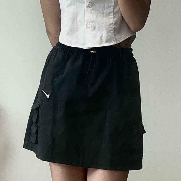 나이키 스우시 포켓 스커트_블랙_M