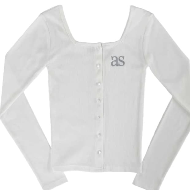 ASON SICILY BUTTON CARDIGAN / WHITE