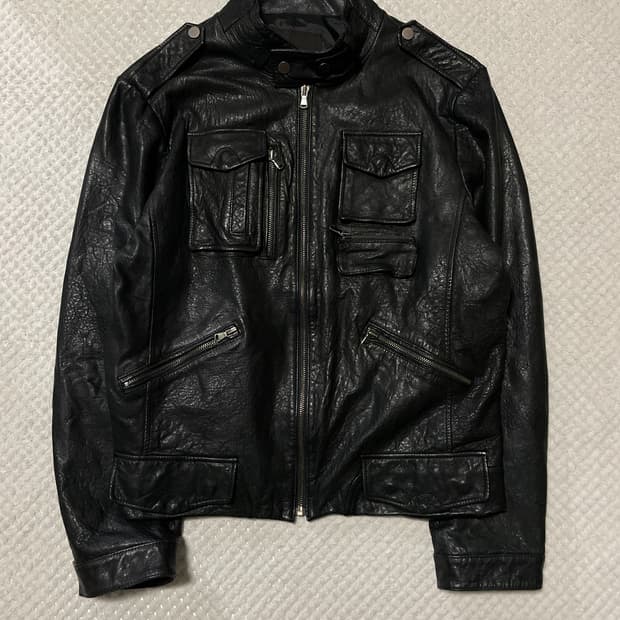 NORTH BEACH 웨스턴 무드 램스킨 양가죽 레더 자켓